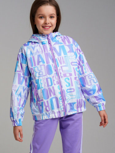  2162 р3384 р    Куртка текстильная с полиуретановым покрытием для девочек (ветровка)