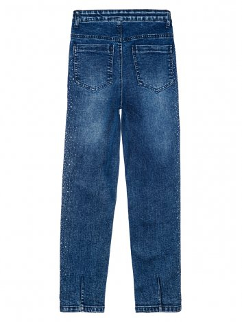  1044 р1918 р   Брюки текстильные джинсовые для девочек