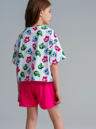  867 р  1353 р    Комплект трикотажный для девочек: фуфайка (футболка), шорты