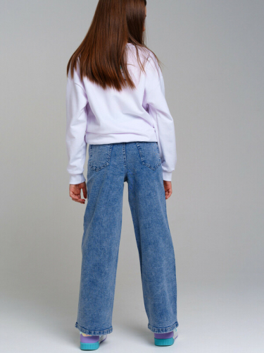  1058 р1918 р      Брюки текстильные джинсовые для девочек