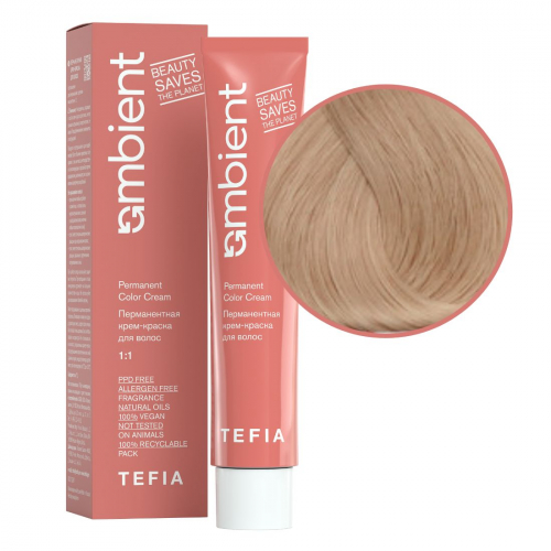 TEFIA Ambient 9.3 Перманентная крем-краска для волос / Очень светлый блондин золотистый, 60 мл