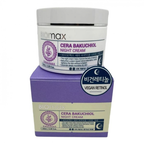 Ночной крем для лица с керамидами и экстрактом бакучиоли WELCOS Kwailnara Biomax Cera Bakuchiol Night Cream 100мл
