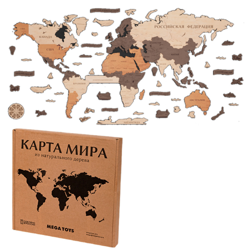 Деревянный Пазл Карта мира 22022 в Нижнем Новгороде