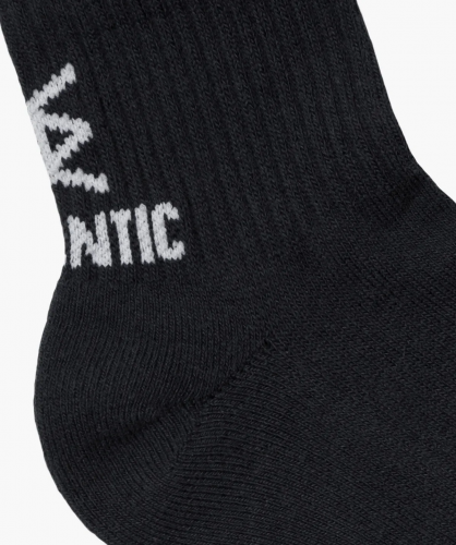 Мужские носки средней длины Atlantic, 1 пара в уп., хлопок, черные, MC-002