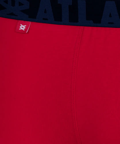 Мужские трусы шорты Atlantic, набор из 3 шт., хлопок, темно-синие + красные + темно-голубые, 3MH-174
