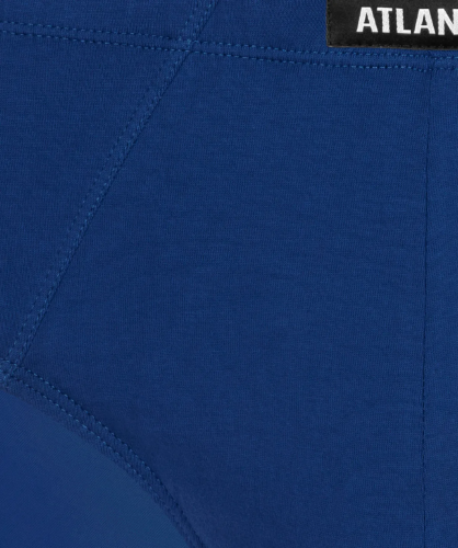  1249 р  1699р Мужские трусы слипы классика Atlantic, набор 5 шт., хлопок, темно-синие + кобальт + голубые + светло-голубые, 5SMP-003/01