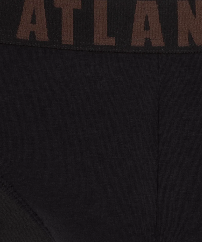 Мужские трусы слипы спорт Atlantic, набор 3 шт., хлопок, шоколадные + графит + черные, 3MP-094/02