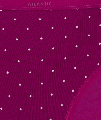 678 р  969р Трусы женские спорт Atlantic, набор из 3 шт., хлопок, темно-бежевые + розовые + амарант, 3LP-200