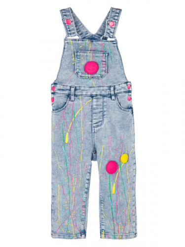1163 р  1918 р    Полукомбинезон детский текстильный джинсовый для девочек