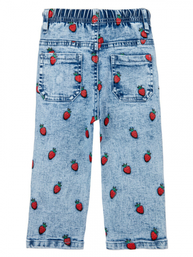 906 р  1353 р       Брюки детские текстильные джинсовые для девочек