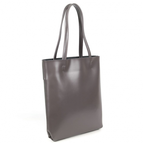 Женская кожаная сумка шоппер 8688-220 Серый