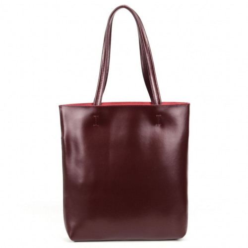 Женская кожаная сумка шоппер 8688-220 Бордовый