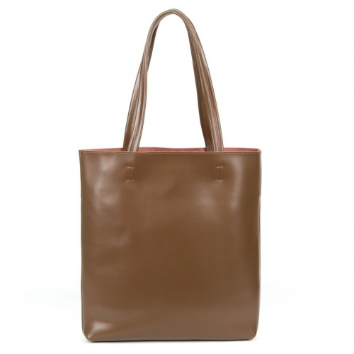 Женская кожаная сумка шоппер 8688-220 Хаки