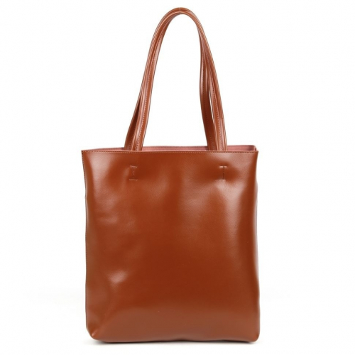 Женская кожаная сумка шоппер 8688-220 Рыжий