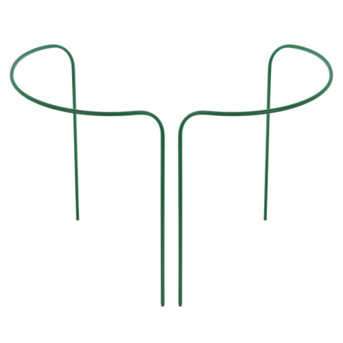 Кустодержатель, d = 80 см, h = 90 см, ножка d = 1 см, металл, набор 2., зелёный