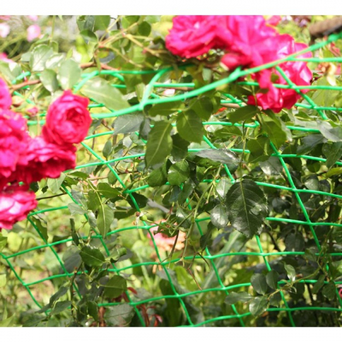 Сетка садовая, для роз, 1 × 5 м, ячейка квадрат 9 × 10 см, хаки