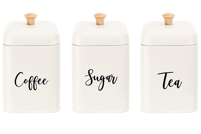 Набор 3 банок для сыпучих продуктов 1,5 л 11,2*11,2*19 см