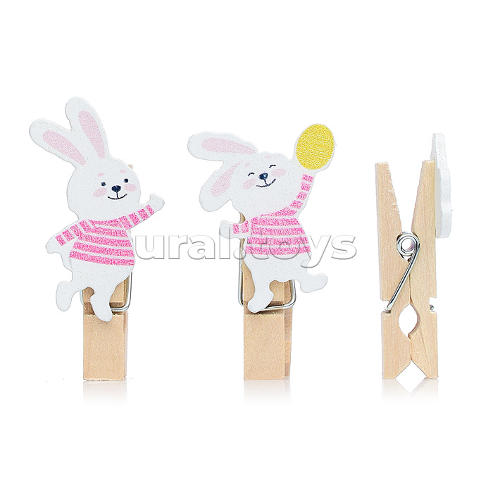 Набор прищепок декоративных деревянных