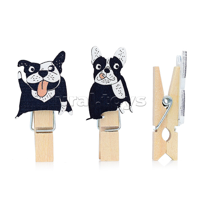 Набор прищепок декоративных деревянных