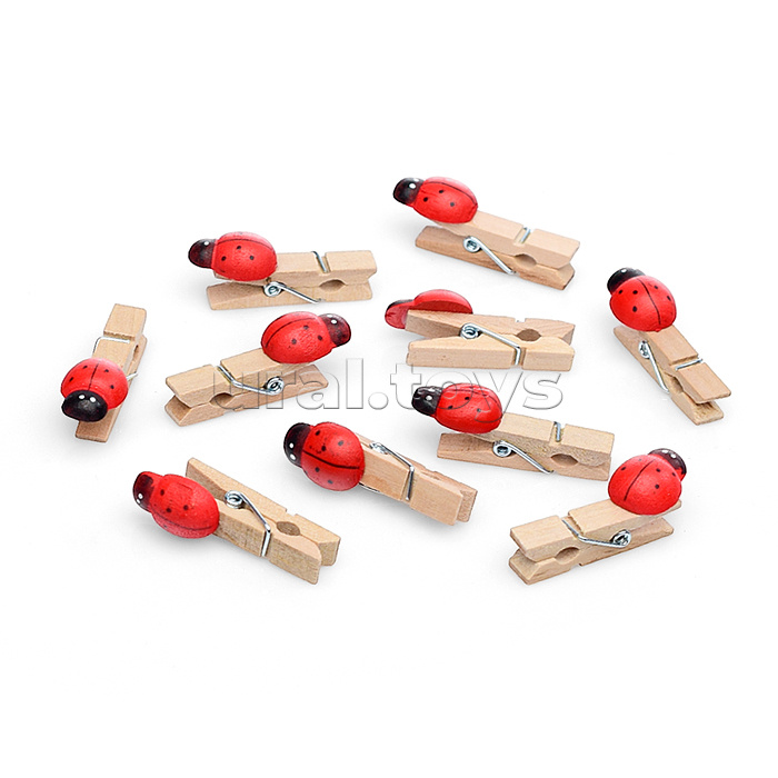 Набор прищепок декоративных деревянных 10 шт