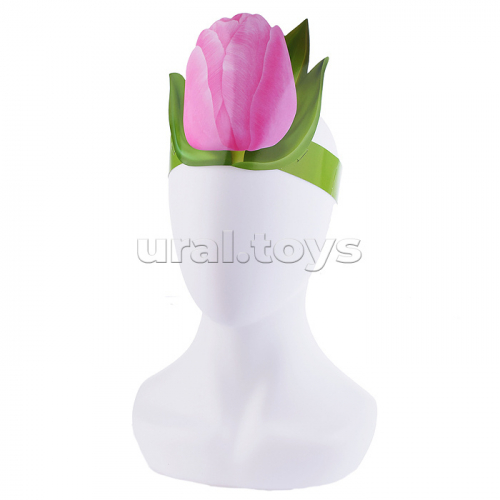 Корона (ободок) Розовый тюльпан