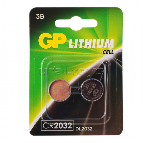 Батарейка литиевая дисковая GP Lithium CR2032 - 2 шт. в блистере