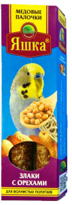 Яшка Лакомство для попугаев, злаки с орехами, 120 г