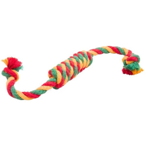 Dental Knot Doglike Сарделька канатная 1шт средняя (Красный-желтый-зеленый)