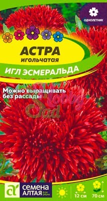 Цветы Астра Эсмеральда Игл (0,2 гр) Семена Алтая