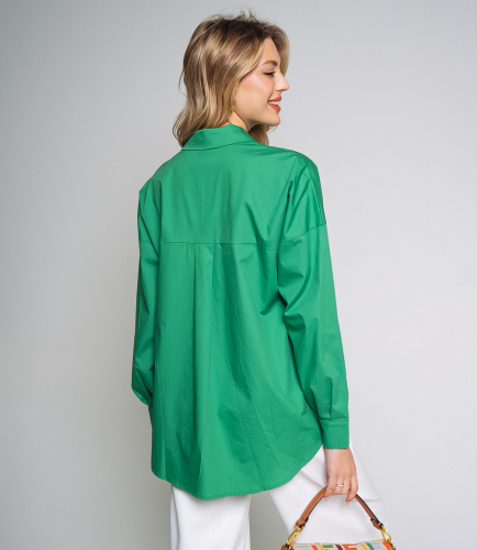 Рубашка #БШ1520, зеленый