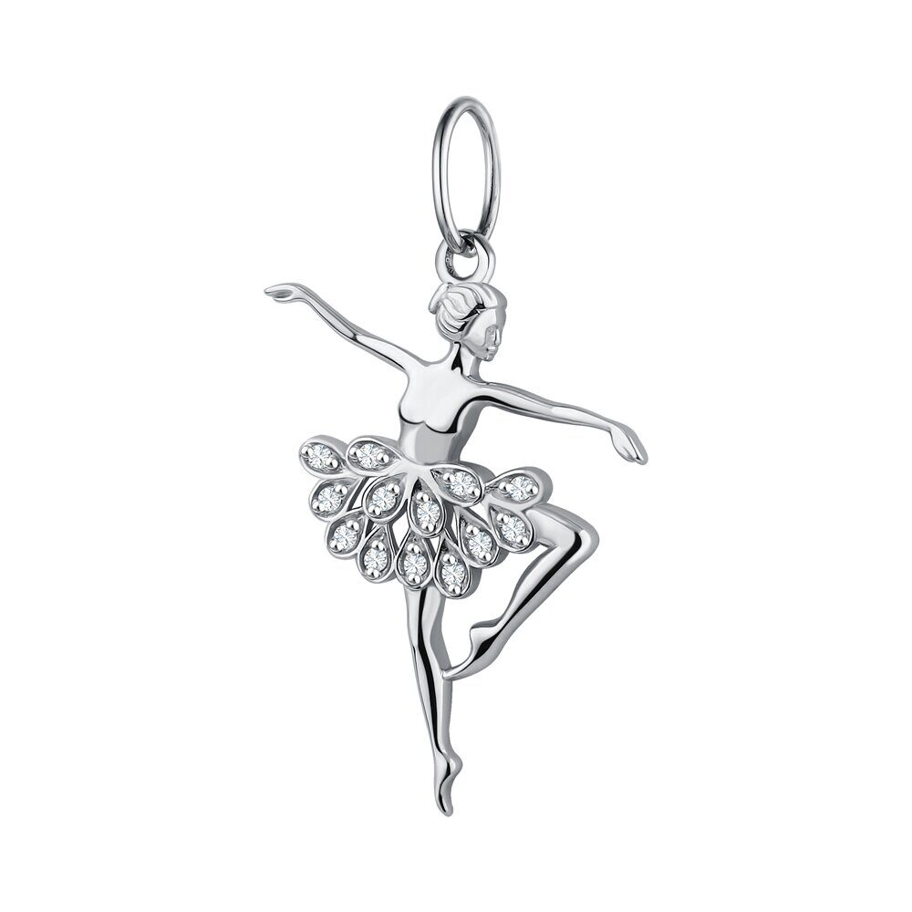 Подвеска из серебра куб.циркон., Л-29281