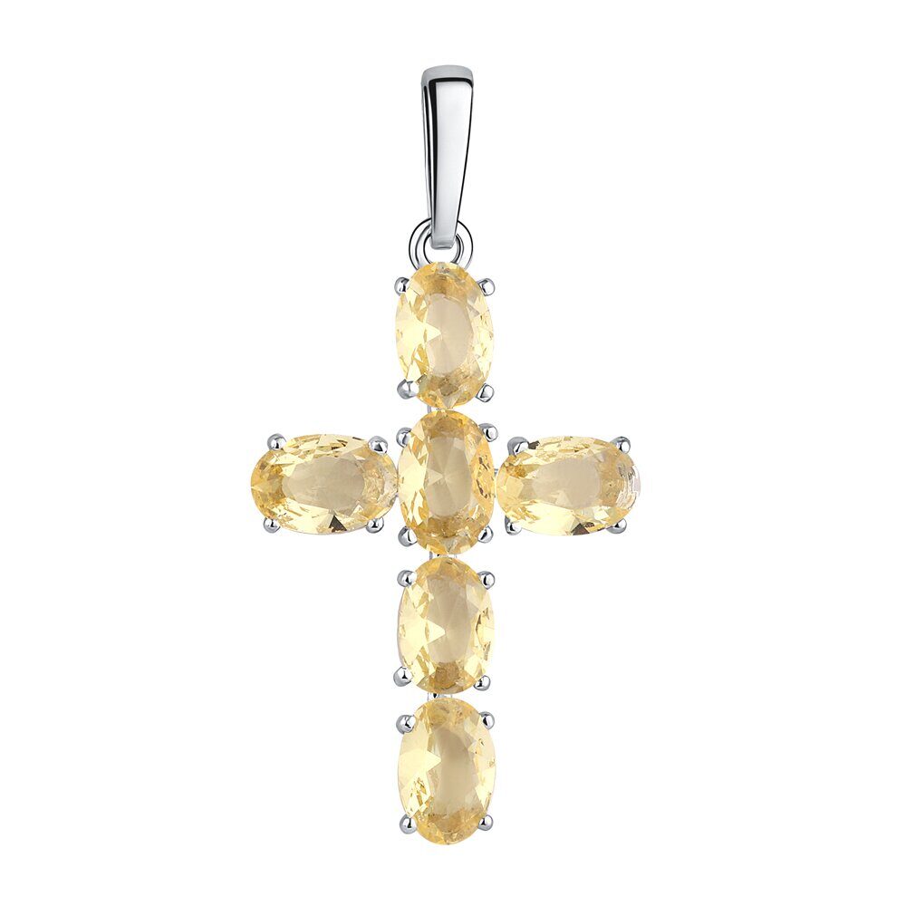 Подвеска из серебра куб.циркон., Л-11778ж