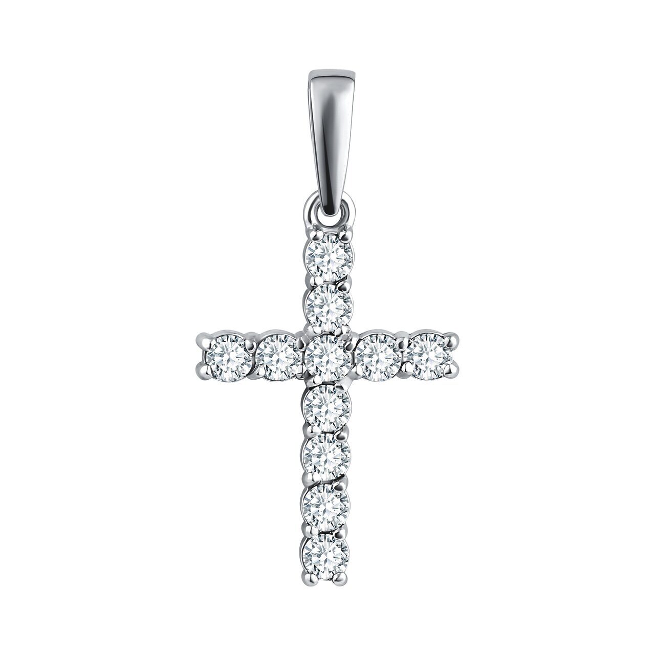 Подвеска из серебра куб.циркон., Л-29358