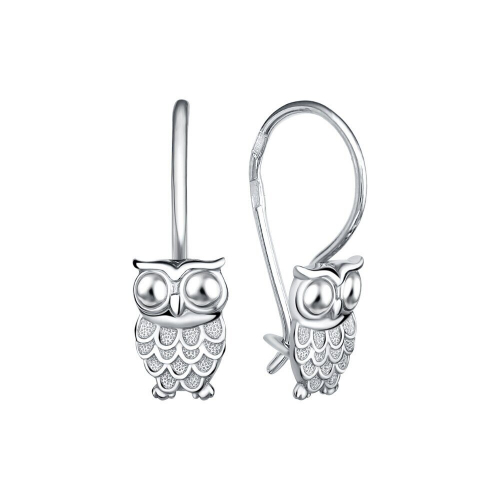 Серьги из серебра без вставки, Л-24087