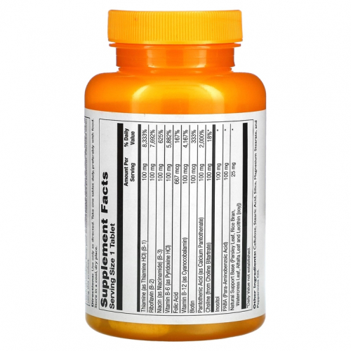 Thompson, B 100 Complex, комплекс витаминов группы В, 60 таблеток