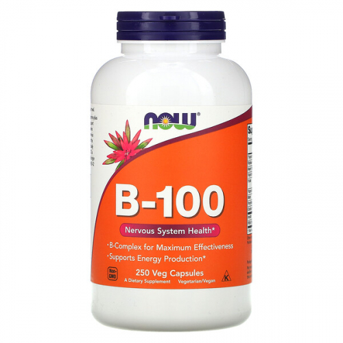 NOW Foods, B-100, растительные капсулы