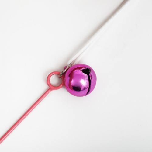 Дразнилка-удочка с плюшевым мячом и стальной проволокой, 100 см, микс цветов