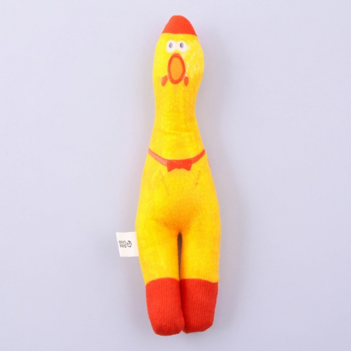 Игрушка для собак с пищалкой «‎Курица»‎ из текстиля, 21 х 6,8 см
