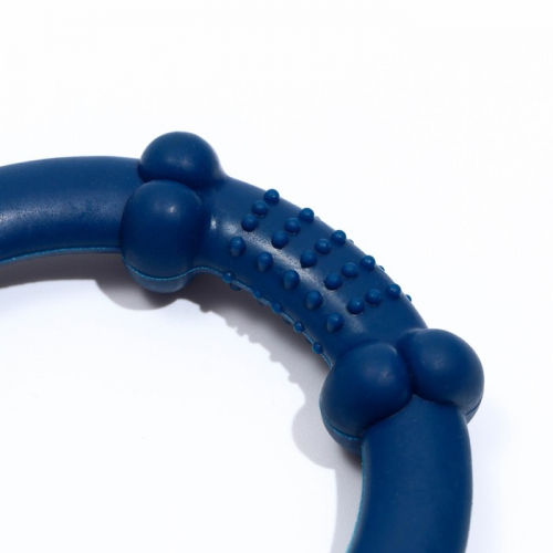 Кольцо рельефное из термопластичной резины, не тонет, 9,5 см,  синее