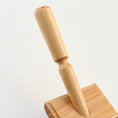 Щётка - пуходёрка деревянная с каплями, основание 60 х 50 мм