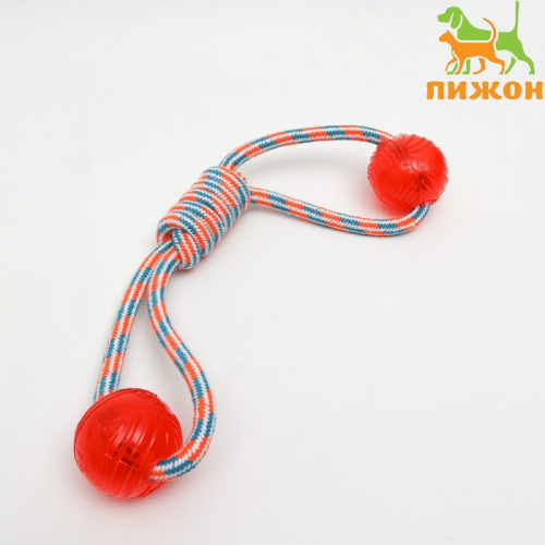 Игрушка канатная с жевательными элементами 