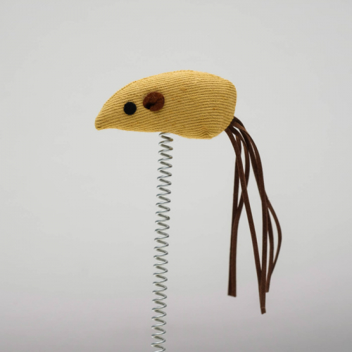 Игрушка мышь на пружине, 22 х 13 см