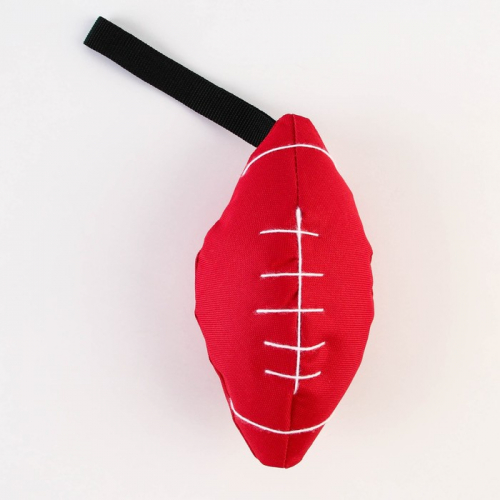 Игрушка-кусалка регби, красная, 25 х 11 см