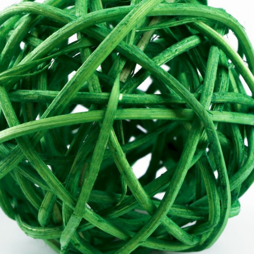Набор из 2 плетёных шариков из лозы без бубенчиков, 5 см, синий/зелёный