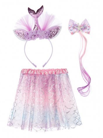 323 р 550 р   Карнавальный костюм для девочек: юбка текстильная, ободок, заколка для волос