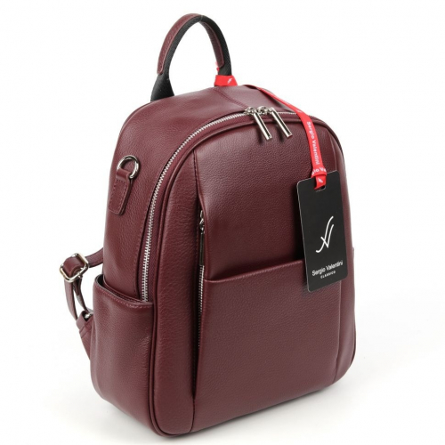 Женский кожаный рюкзак Sergio Valentini SV-SZ751/A Бордо