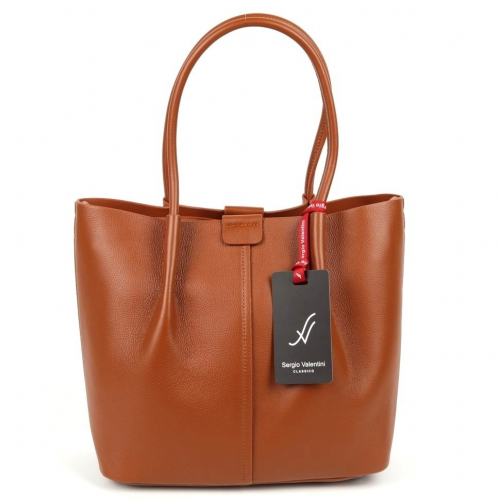 Женская кожаная сумка Sergio Valentini SV-12863 Браун