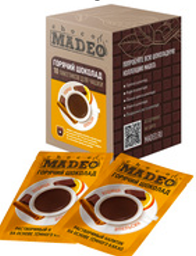 Набор Напиток сухой растворимый Горячий шоколад Корица-Апельсин Мадео 10шт по 0,025кг