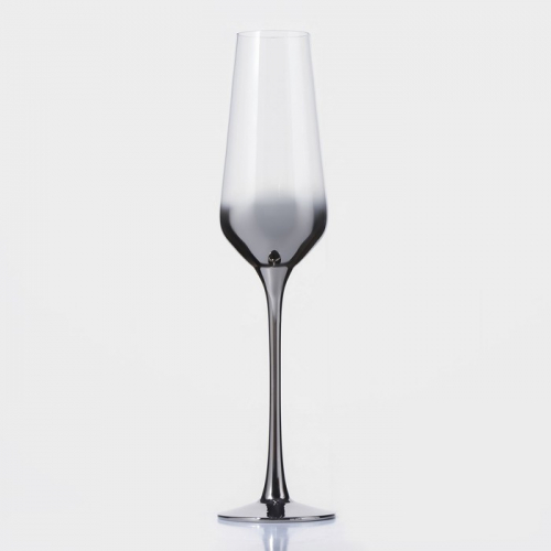 Набор бокалов стеклянных для шампанского Magistro «Градиент», 250 мл, 7,5×26 см, 2 шт