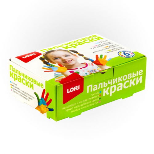 Набор для творчества Пальчиковые краски 6 цв. по 20 мл. Пкр-001 Lori в Нижнем Новгороде